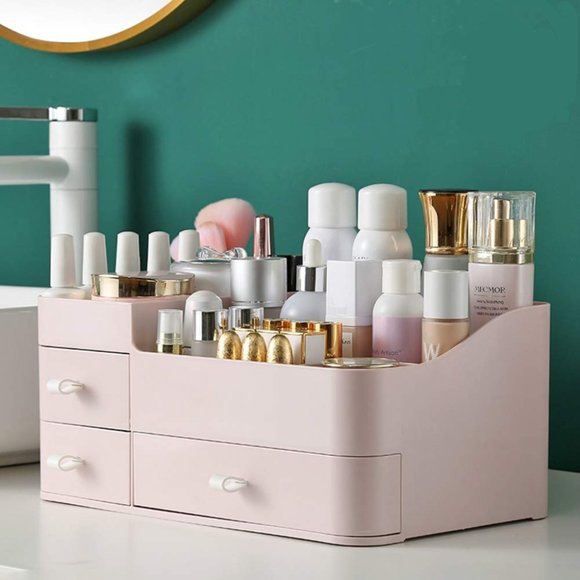 Women's Beautiful Large Capacity Desk Makeup Organizer with Drawers for Cosmetic - Picture 11 of 11